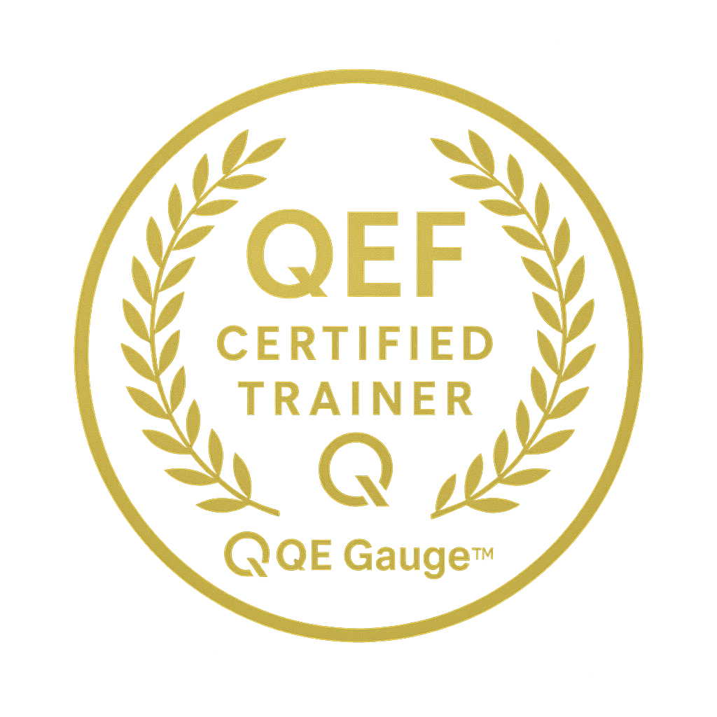QEF Certified Quality Engineering Trainer Badge by QE Gauge